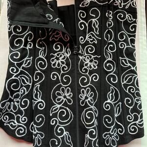 Vintage Mara Margo Black Zip Up Bustier tight fit BREATHTAKING T38 RARE